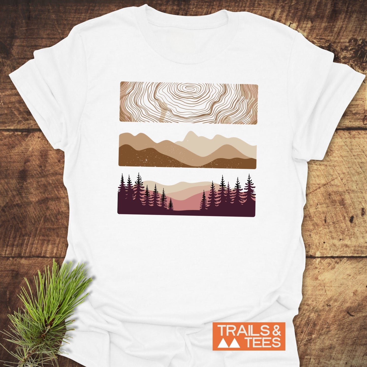 Minimalist Mountains Graphic T-Shirt