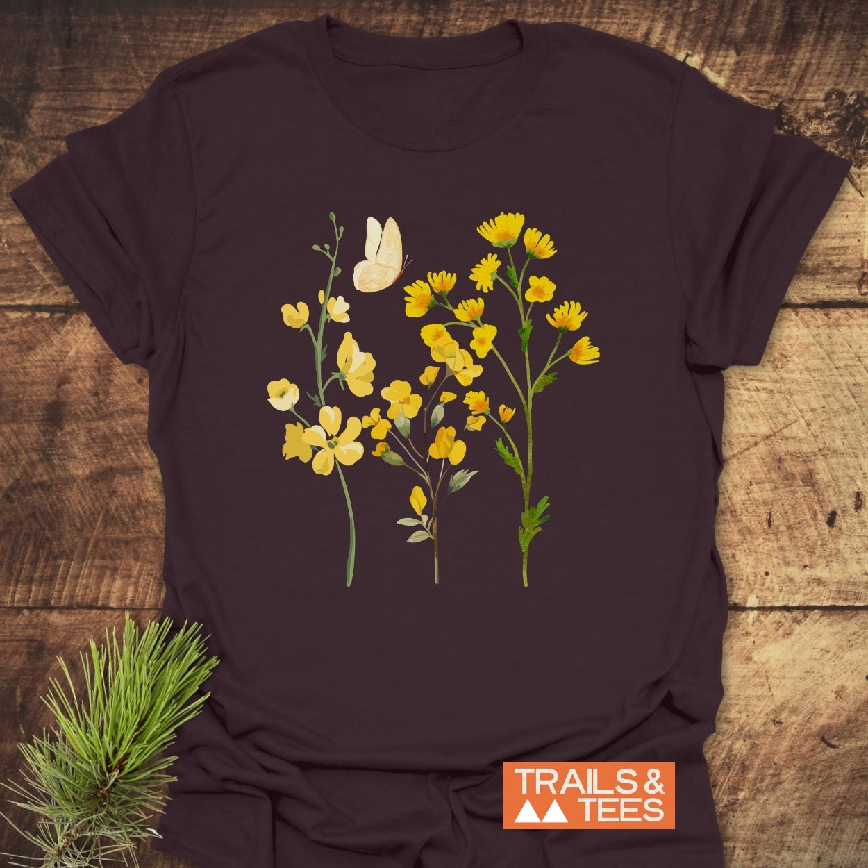 Yellow Boho Flowers T-Shirt