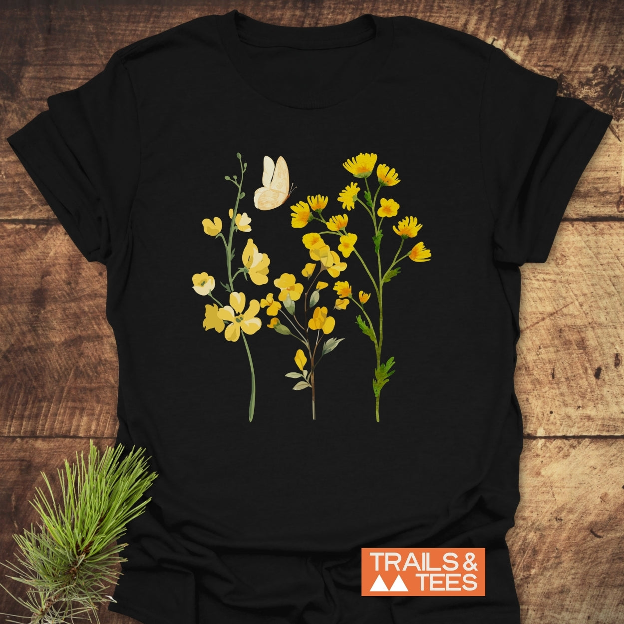 Yellow Boho Flowers T-Shirt
