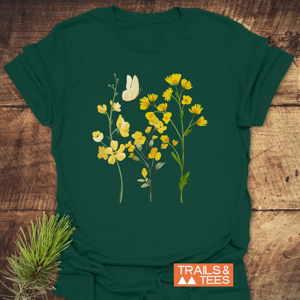 Yellow Boho Flowers T-Shirt