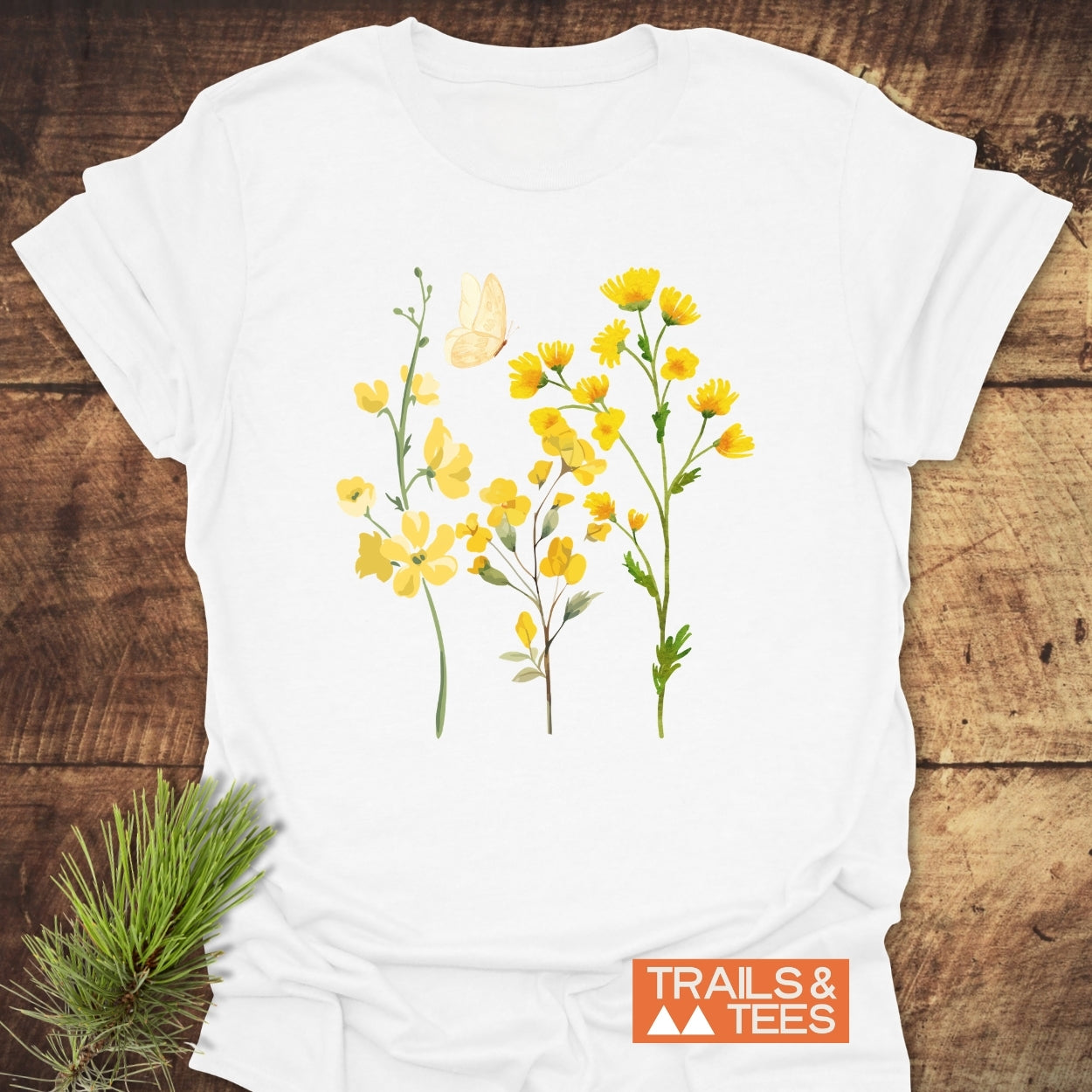 Yellow Boho Flowers T-Shirt