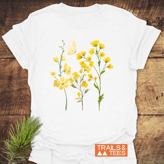 Yellow Boho Flowers T-Shirt