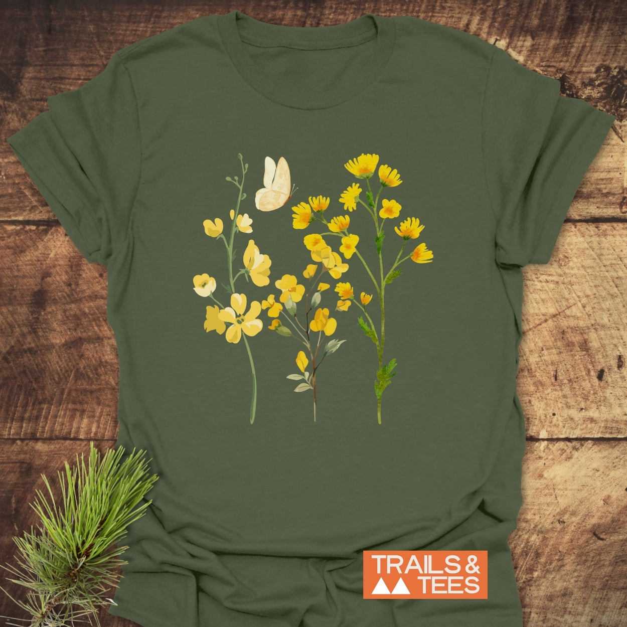 Yellow Boho Flowers T-Shirt