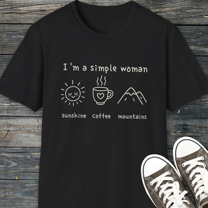 I'm A Simple Woman - Sunshine Coffee Mountains T-Shirt
