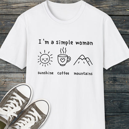 I'm A Simple Woman - Sunshine Coffee Mountains T-Shirt