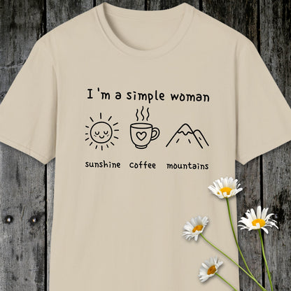 I'm A Simple Woman - Sunshine Coffee Mountains T-Shirt